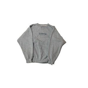 Vintage Acid Wash Loyola College Pullover Crewneck, Adult Mens Large, Reworked